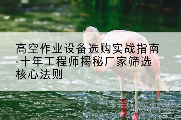 四子王旗剪叉式升降机厂家-高空作业设备选购实战指南-十年工程师揭秘厂家筛选核心法则