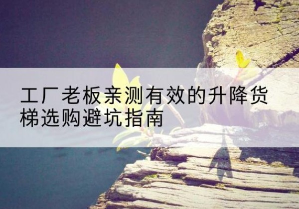 四子王旗升降货梯怎么选-工厂老板亲测有效的升降货梯选购避坑指南